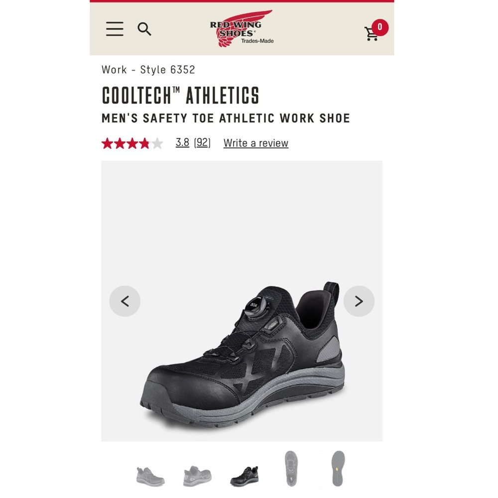 Redwing Men’s Steel Toe Safety Shoe size 9